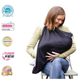 Mamascarf - Nursing and Breastfeeding Cover - Lightweight 100% Cotton. (Black))