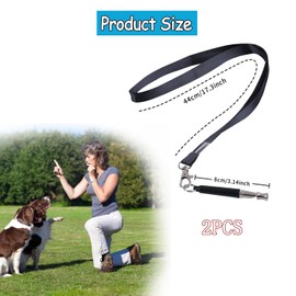 Yharnamite 2 Pcs Dog Whistles Ultrasonic Professional Training Whistles with Lanyard, Adjustable Ultrasonic Silent Dog Whistles, Recall Pet Training Whistles for Dog Training and Behavior Aid (B)