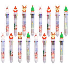 UNVOJL hristmas Multicolor Ballpoint Pens 10-in-1 Retractable Ballpoint Pens for Office School Supplies (24)