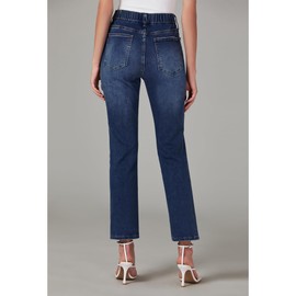 GRAPENT Women's Jeans Womens Pull On Jeans Women’S Pants Dark Wash Jeans Women High Waisted Ankle Jeans for Women Jeans for Women Trendy Color Darkness Blue Large Size 12 Size 14