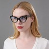 DXYXYO 3 Pack Reading Glasses Cat Eye Blue Light Blocking