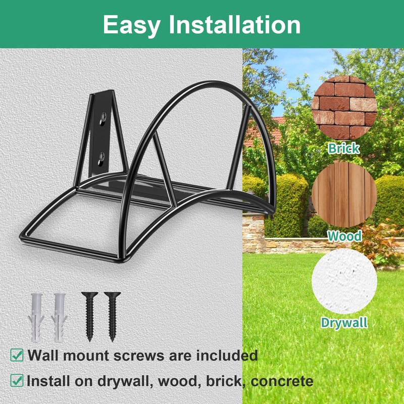 TomCare Garden Hose Holder Wall Mount, 150FT Capacity Water Hose