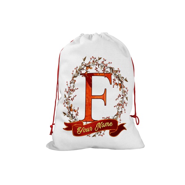 Bleu Reign Personalized Santa Sack Christmas Birthday Gift Wrap Bag