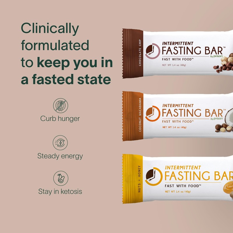 Prolon Fasting Bars | 5g Protein, 7g Fiber | Keto-Friendly,