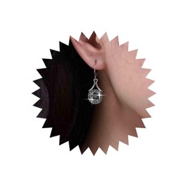 Aneneiceera Vintage Crystal Earrings Gold Round Rhinestone Earrings Shiny CZ Earrings Wedding CZ Earrings Jewellery for Women and Girls (Gold), Zinc
