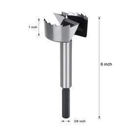 NIBBLAX 2-5/8" Forstner Bit for Wood, 2-5/8 Inch (Dia.) Wood Drill Bit Forstner Bits for Woodworking, Hex Shank