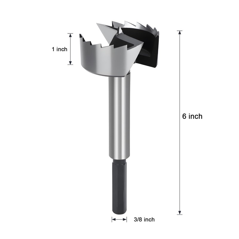NIBBLAX 2-5/8" Forstner Bit for Wood, 2-5/8 Inch (Dia.) Wood