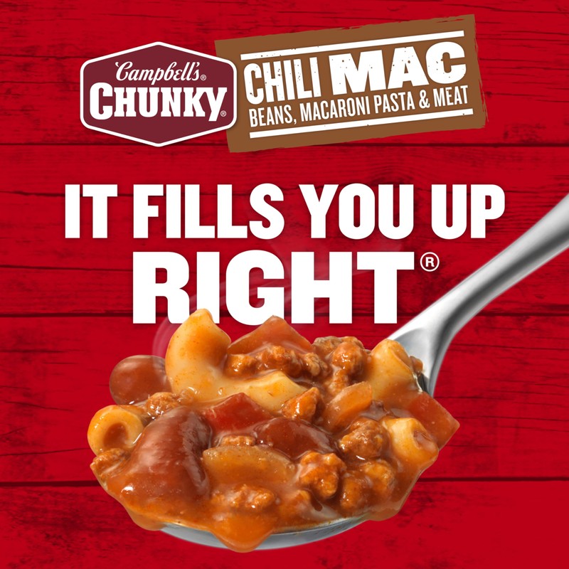Campbell’s Chunky Chili Mac Soup, 18.8 oz Can (Pack of