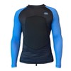 RIBBY SPF 50+ 5mm Padded Rash Guard, Black and Blue,
