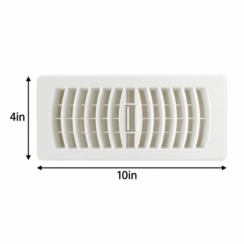 4x10in Floor Register Vent Cover for Home HVAC – Plastic