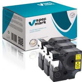 specmark Compatible with DYMO D1 45808 S0720880 Label Tape 19 mm x 7 m Set x 3 Pieces Black on Yellow Compatible with DYMO D1 for Printers LM LabelManager LP LabelPoint LW LabelWriter DUO