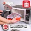 PIZZA PACK The Perfect Reusable Pizza Storage with 5 Microwavable
