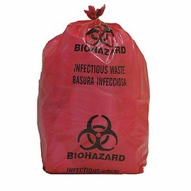 GRAINGER APPROVED Biohazard Bags 5 gal. Red PK200