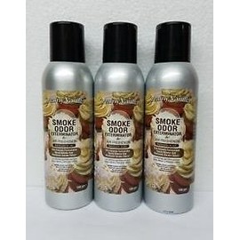 Smoke Odor Exterminator Creamy Vanilla 7 oz Large Spray Set of Three Cans
