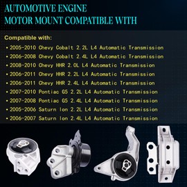 SHERXIBO Engine Motor Mount Compatible with Chevy 2005-2010 Cobalt 2006-2011 HHR 05-07 Saturn Ion 2007-2010 Pontiac G5 2.0L 2.2L 2.4L, Motor Mount Replace for 3086 A5374 3081 A3081 3109 A5385 EM4158
