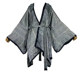 Misryssa Bikini Sweet Lady Pink Boho Print Self Belted Front Open Long Kimono Dress Beach Tunic Women Wrap Dresses, Color40, plus