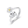 Cargari Koala Open Ring 925 Sterling Silver Koala Adjustable Ring