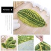 JameStyle26 - Non-Slip Bathroom Rug Green - Palm Leaf Pattern