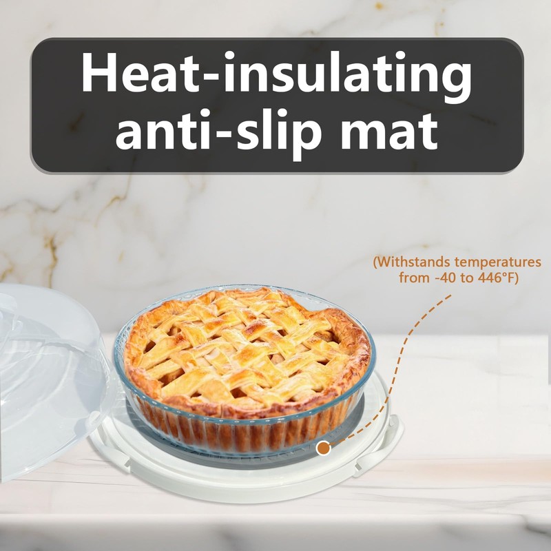Tmrioplep 2 Pack Pie Containers with Lids and Handles, Loadable