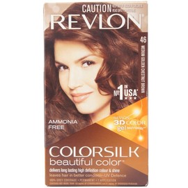 Revlon Colorsilk Beautiful Color, Medium Golden Chestnut Brown [46] 1 ea(Pack of 4)