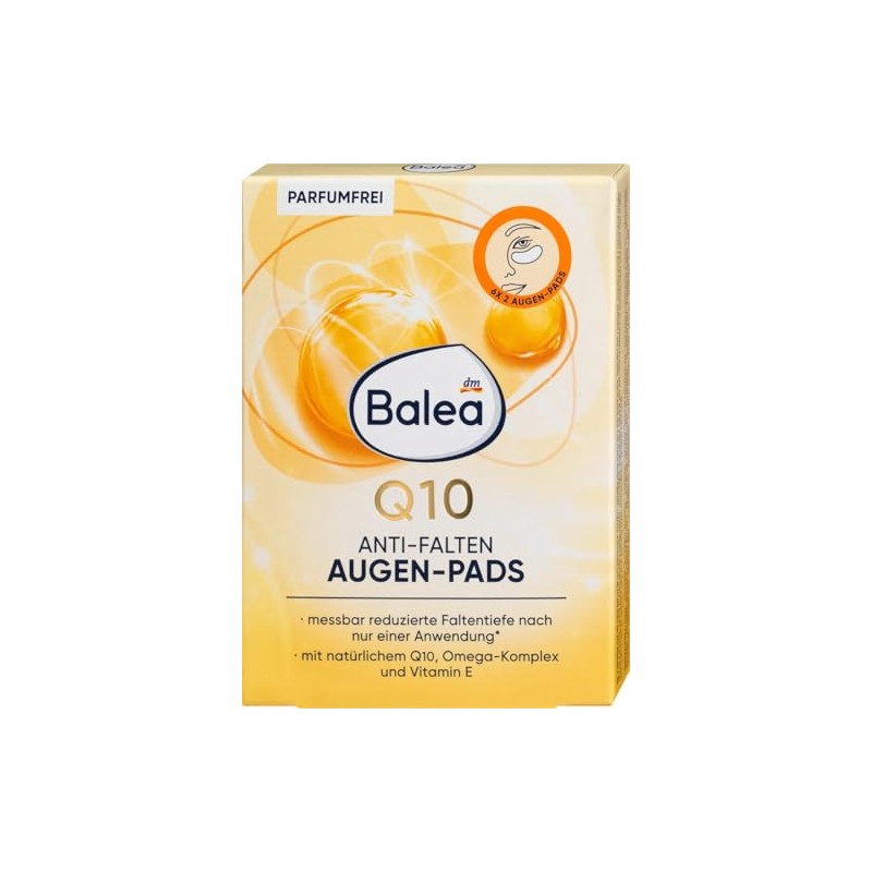 Balea Anti-wrinkle eye pads Q10 (6 pairs), pack of 12