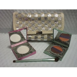 MALLY COSMETIC SET EYE AMPLIFYING EYE SHADOW TRIO GILDED, LUMINOUS & BRUSH  3PC