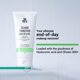 Sotrue Cleanse Twogether Hydrating Face Wash Makeup Remover, Hyaluronic Acid Olivem 300, For All Skin Types, Pore Cleansing With Dirt Magnet Technology, Men Women,100ml