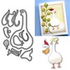 XMZZMX Christmas Patchwork Goose Metal Cutting Dies for Card Making,