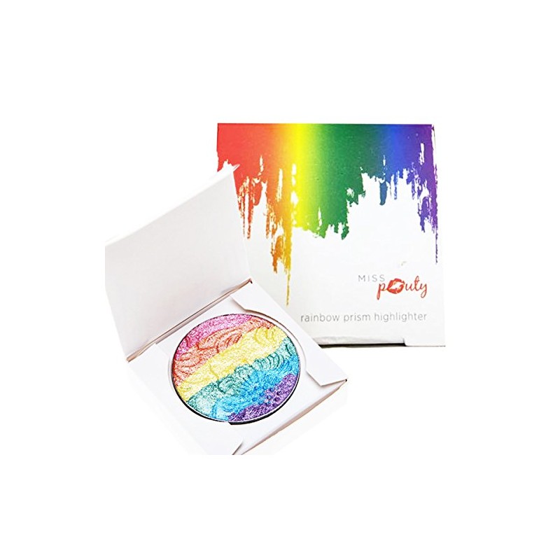 Miss Pouty Rainbow Prism Shimmer Highlighter Blusher Eyeshadow Shimmer Powder