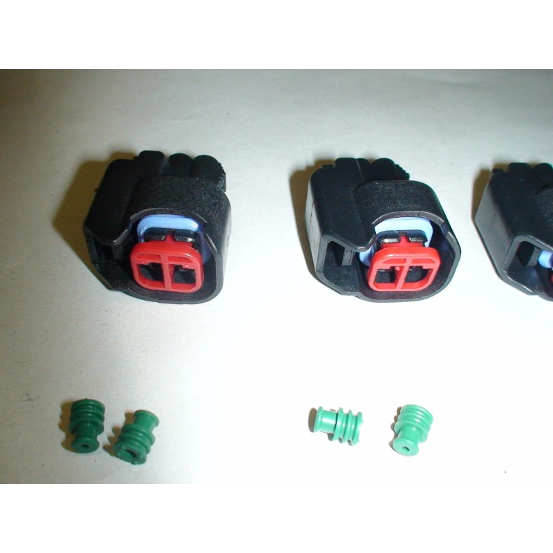 Bosch 4 Uscar injector dynamics connector pigtail clips EV6 EV14