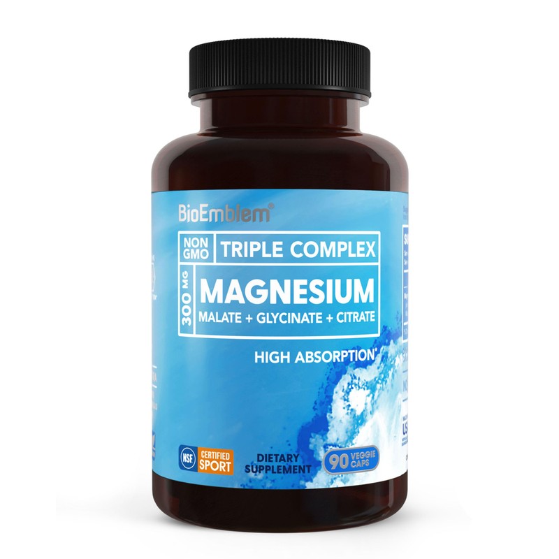 BioEmblem Triple Complex Magnesium 300mg 90 caps - Magnesio Glicinato