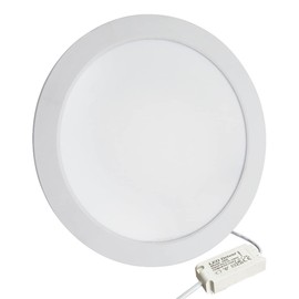 Recessed LED Ceiling Panel Light Round 18w Cool White 6500k 225mm x 225mm, Back Lit Heat Absorber Long Life Span 18WRCW02