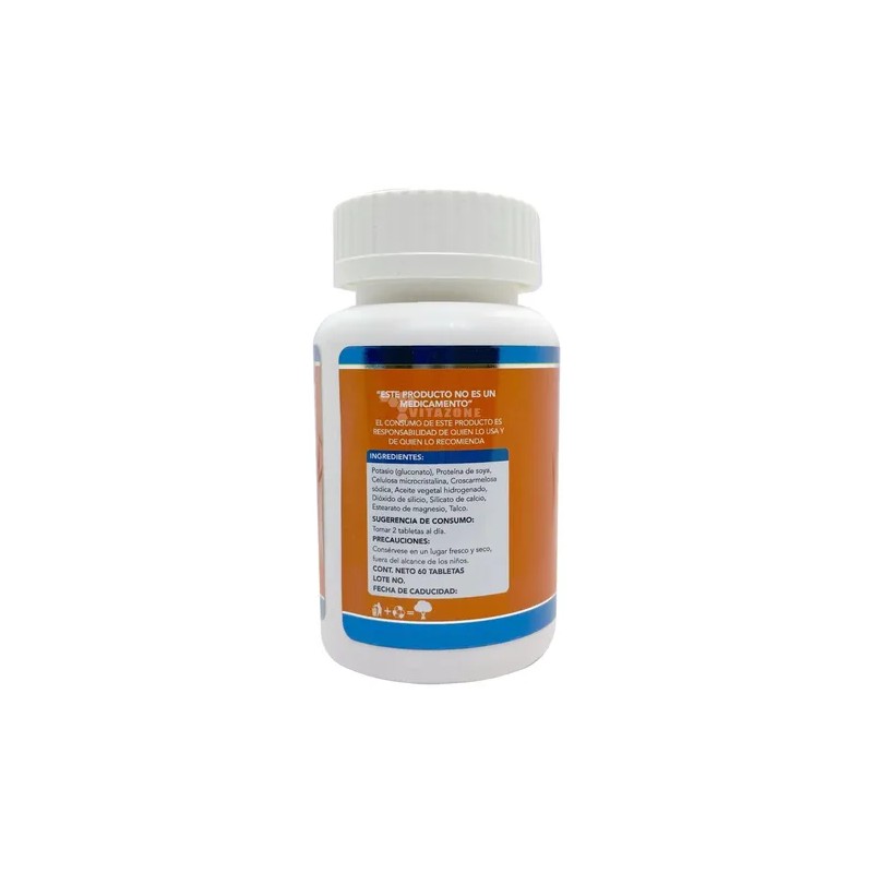 Suplemento Nutricional Gluconato De Potasio Ultra Soya 60 Tabletas Vegano