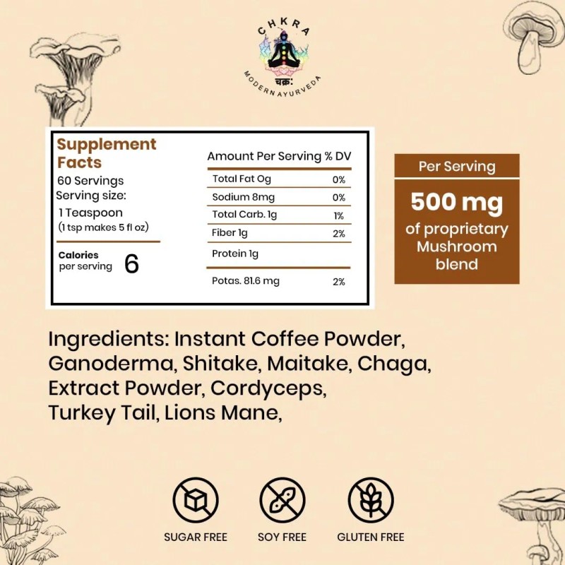 Xtrakt Polvo Café Mezcla 7 Hongos 55 Porciones 100g