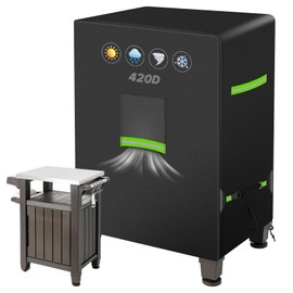 YedZen BBQ Grill Beistelltisch Abdeckung für Keter Unity, 420D L70xW54xH90cm Wasserdichter Winddichter Beistelltisch Abdeckplane, BBQ Beistelltisch Schutzhuelle, Beständig BBQ Grill Abdeckhaube