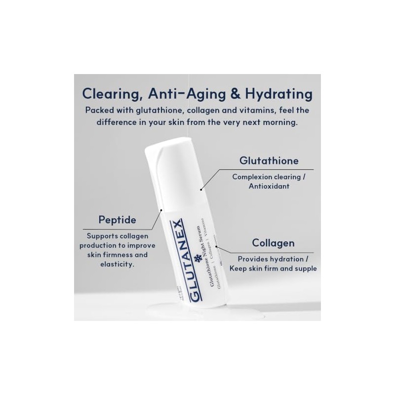 Glutanex™ Night Serum SUERO DE NOCHE/Antioxidación, Firmeza, Elasticidad, Nutrición/De Corea