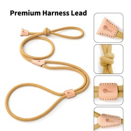 Mile High Life | All in one Dog Lead | Rope Leash and Harness two in One | 4 Feet Slip Dog Lead Leash for Training | Dog leash for Small Dog Puppy (Yellow)