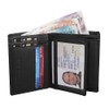 STARHIDE Men's Black Real Leather Wallets RFID Blocking Contactless Protection