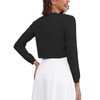 OmicGot Womens Long Sleeve Black Bolero Shrug Open Front Knit