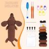 ASDIIT 2 Pcs Dachshund Crochet Kits for Beginners Animal Amigurumi