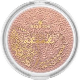 Essence Golden Days ahead Face & Body Highlighter, No. 01, Gold, Glossy, Translucent, Vegan, Paraben-Free, No Microplastic Particles, Nanoparticles Free, Pack of 1 (19 g)