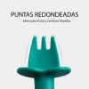 Luxury Duo Cubierto De Bebes Tenedor Cuchara Anti-asfixia Papilla