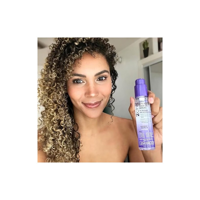 GIOVANNI 2chic Repairing Blackberry & Coconut Hair Oil Serum, 2.75oz