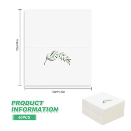 Place Cards for Table, 80pcs Wedding Table Name Place Cards White Paper Tent Seating Blank Escort Card for Weddings Setting Dinner