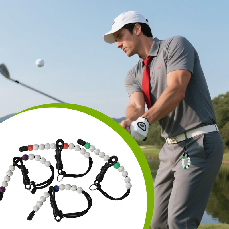 quyueug 4Pcs Golf Stroke Counter - Durable Nylon String &