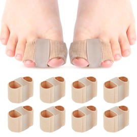 KAIYAYA 8 Stück Zehenspreizer Hallux Valgus Korrektur,Zehenstrecker Zehenspreizer Silikon,Überlappende Zehen,Hammerzehen Korrektur,2 Verschiedene Größen Von Zehentrenner,Frauen und Männer