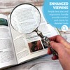 Elegant Shimmering Bead Handheld Magnifying Glass, Stylish Design with Practical