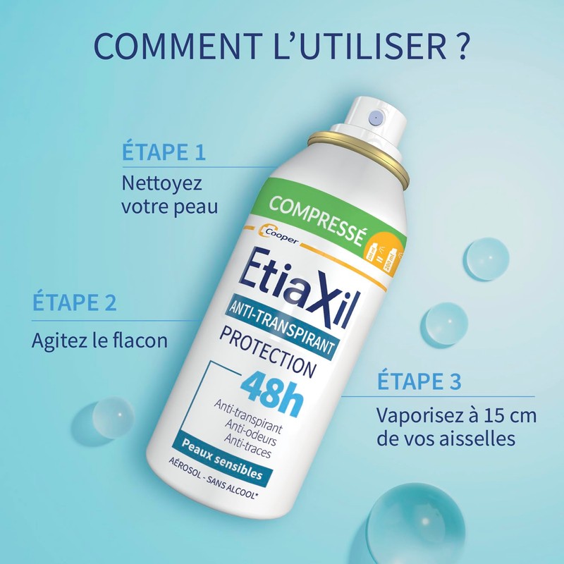 ETIAXIL Antiperspirant - Moderate Sweating - Armpits - Compressed -
