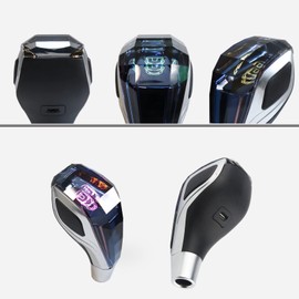 Crystal Shifter knobs Touch Activated Ultra LED Light Illuminated Gear Shift Knob,Fits for Most Cars with Button-Less Operated Shifter