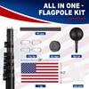 Dkenicor 16FT Telescoping Flag Pole Kit,Heavy Duty Aluminum Flag Poles